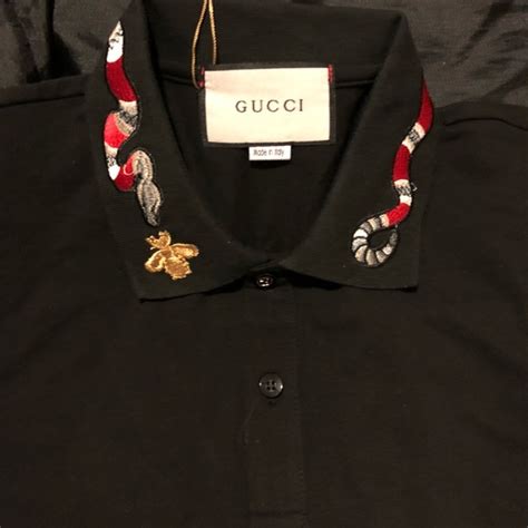 gucci collar shirt|gucci polo shirt snake.